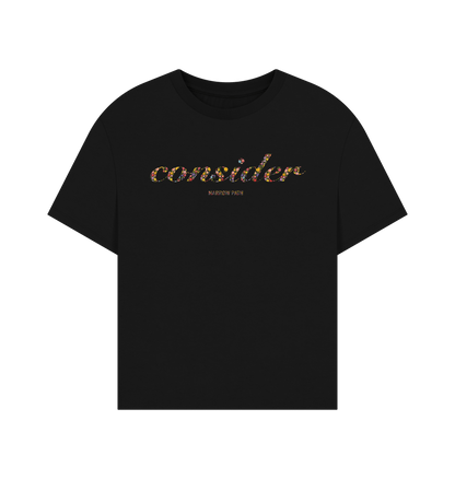 Black Printed T-shirt Front