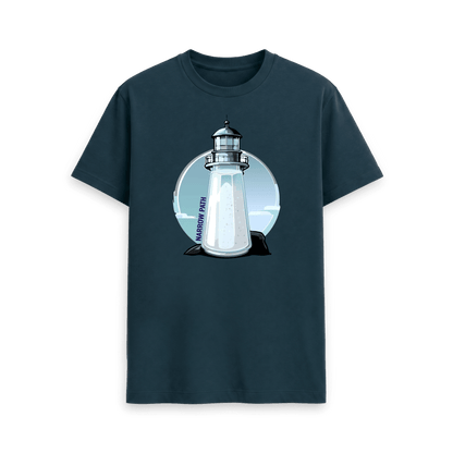 Denim Blue Printed T-shirt Front