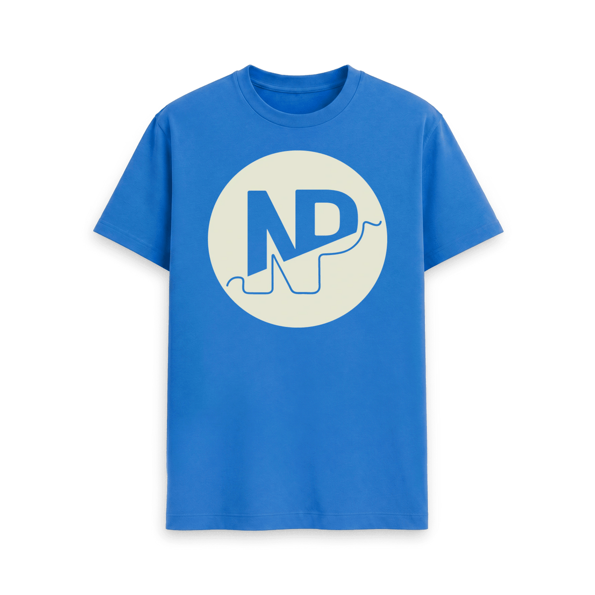 Bright Blue Printed T-shirt Front