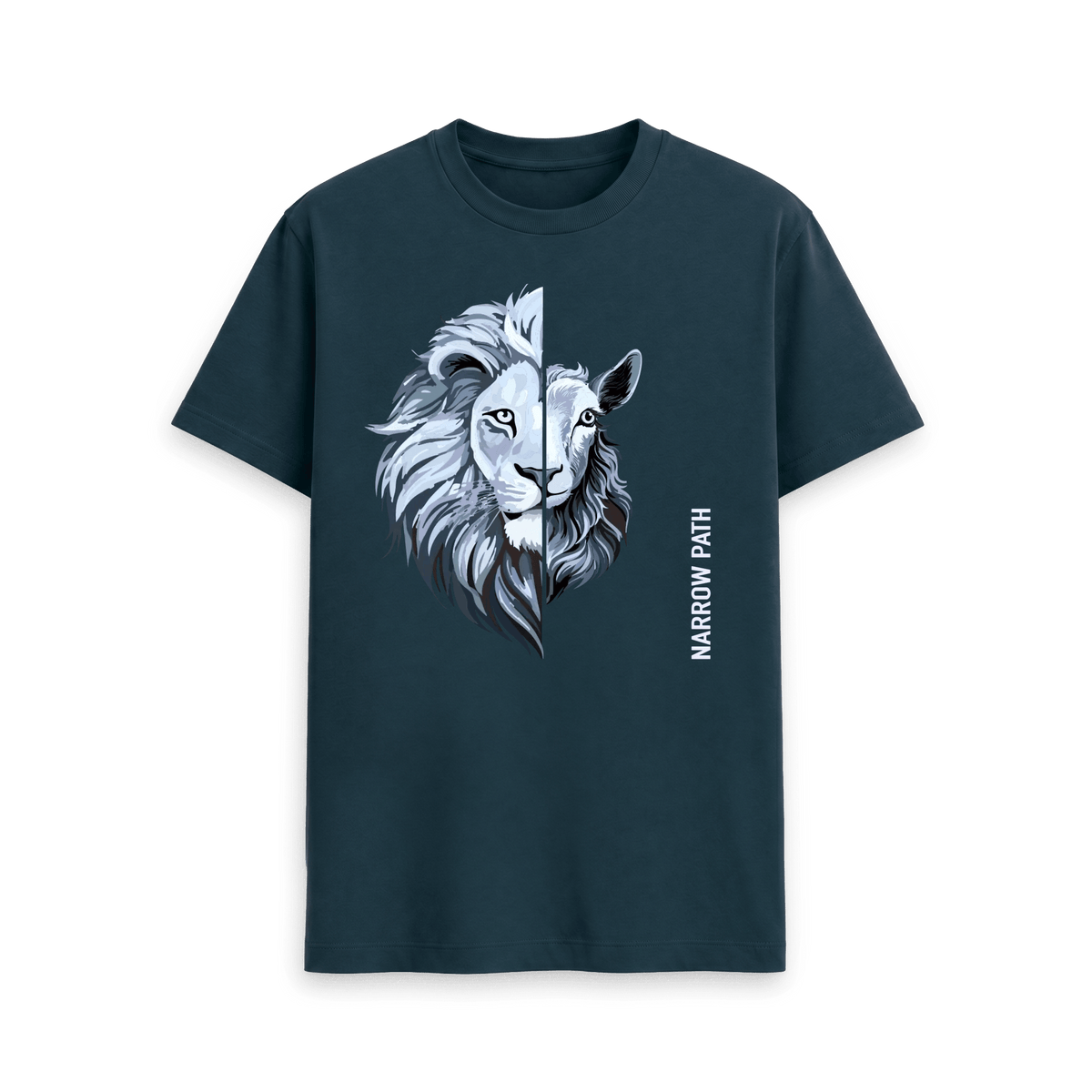 Denim Blue Printed T-shirt Front