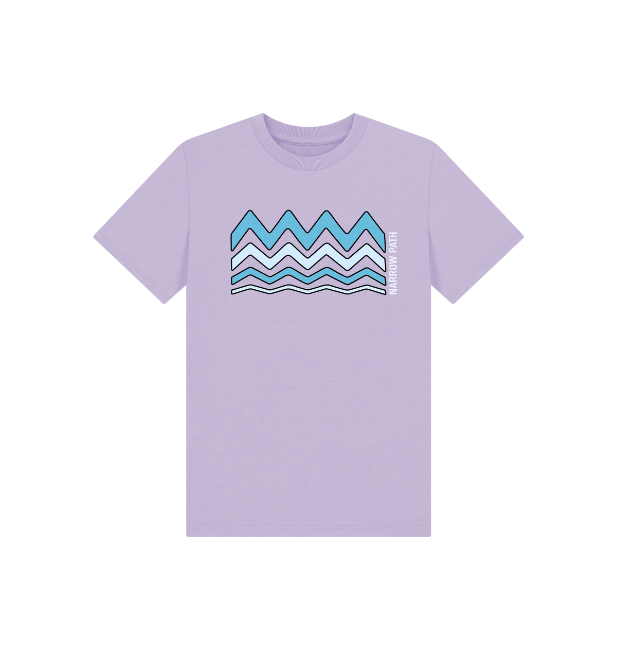 Soft Lilac Printed Kids T-Shirt Front
