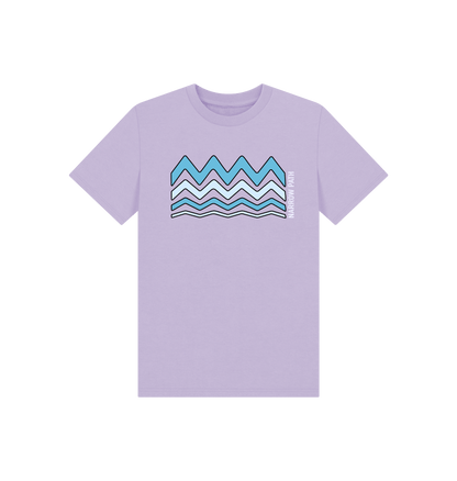 Soft Lilac Printed Kids T-Shirt Front