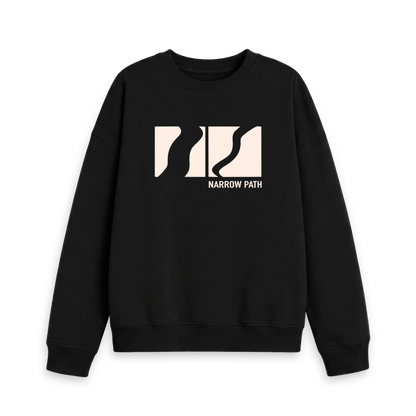 Black Printed Sweater Front
