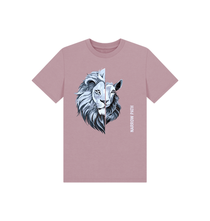 Mauve Printed Kids T-Shirt Front