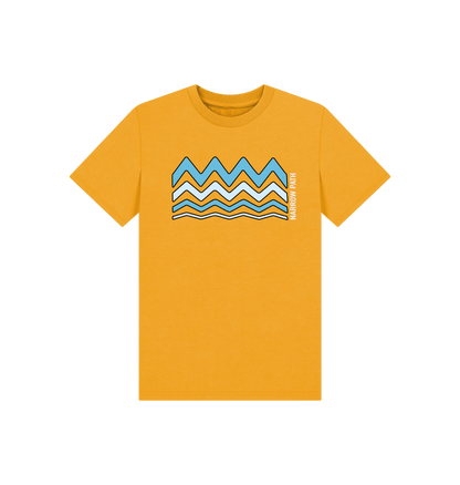 Mustard Printed Kids T-Shirt Front