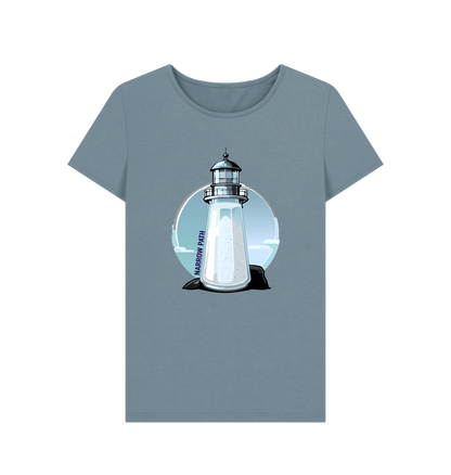 Stone Blue Printed T-shirt