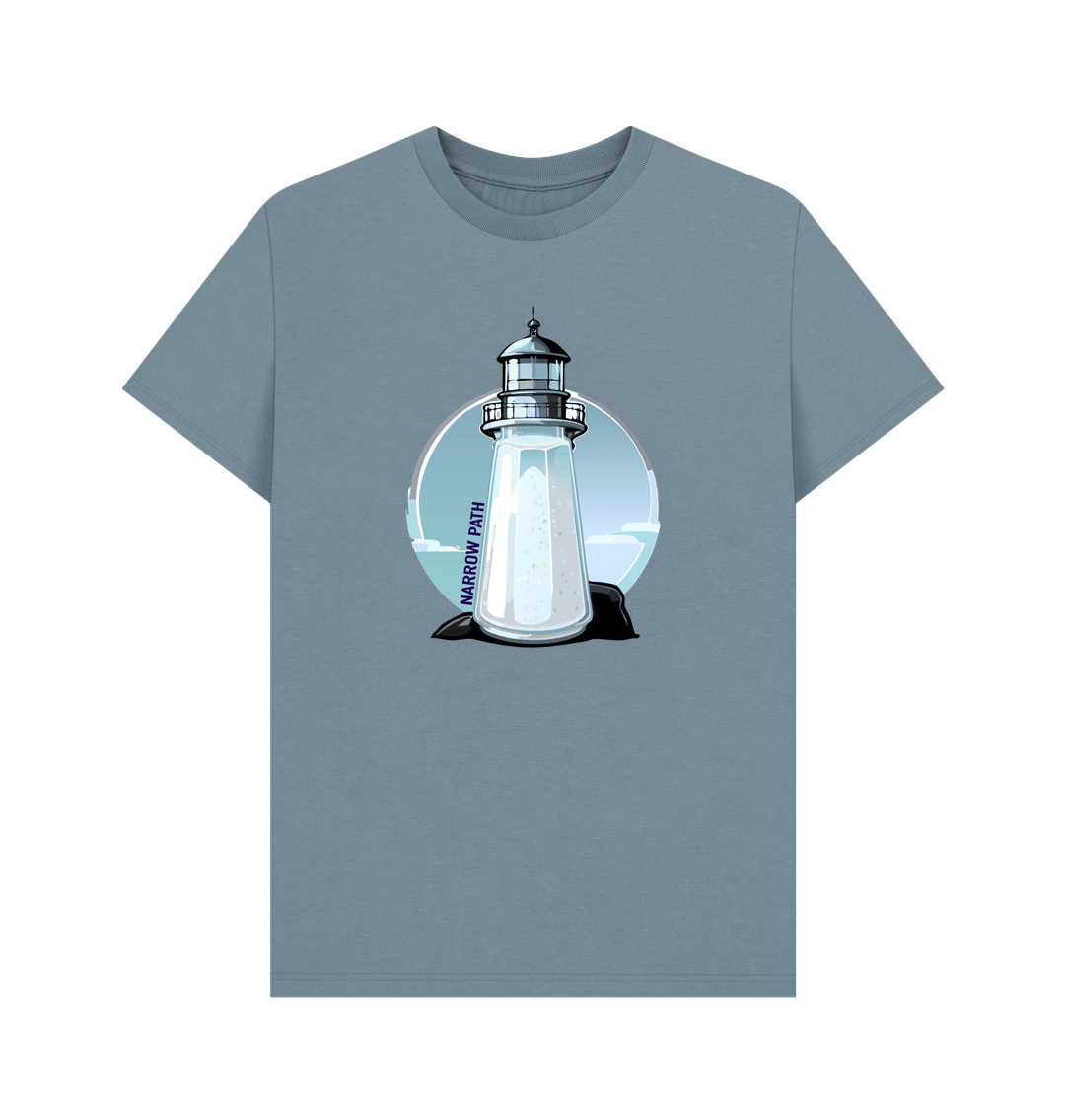 Stone Blue Printed T-shirt Front