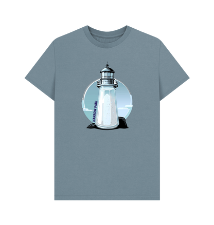 Stone Blue Printed T-shirt Front