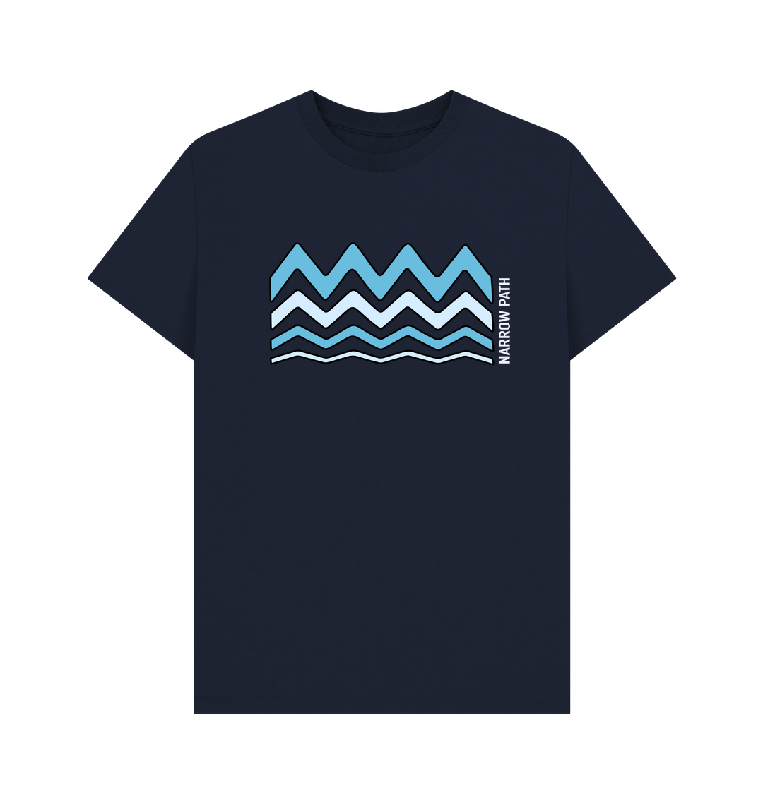 Navy Blue Printed T-shirt Front