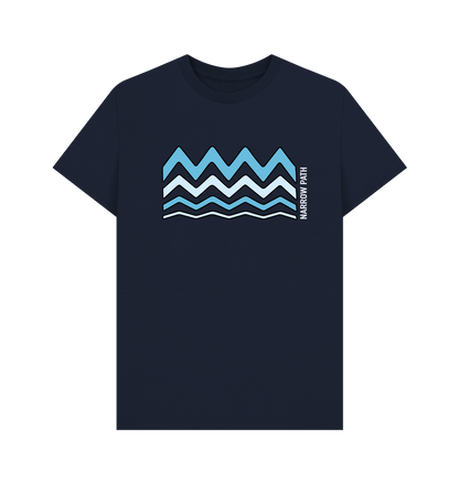 Navy Blue Printed T-shirt Front