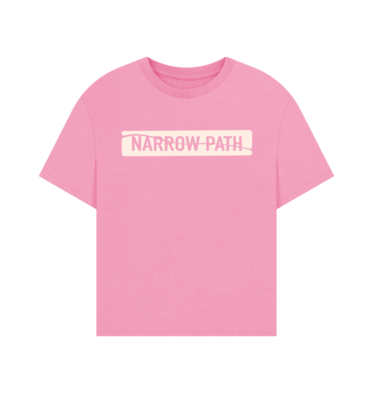 Rose Pink Printed T-shirt Front