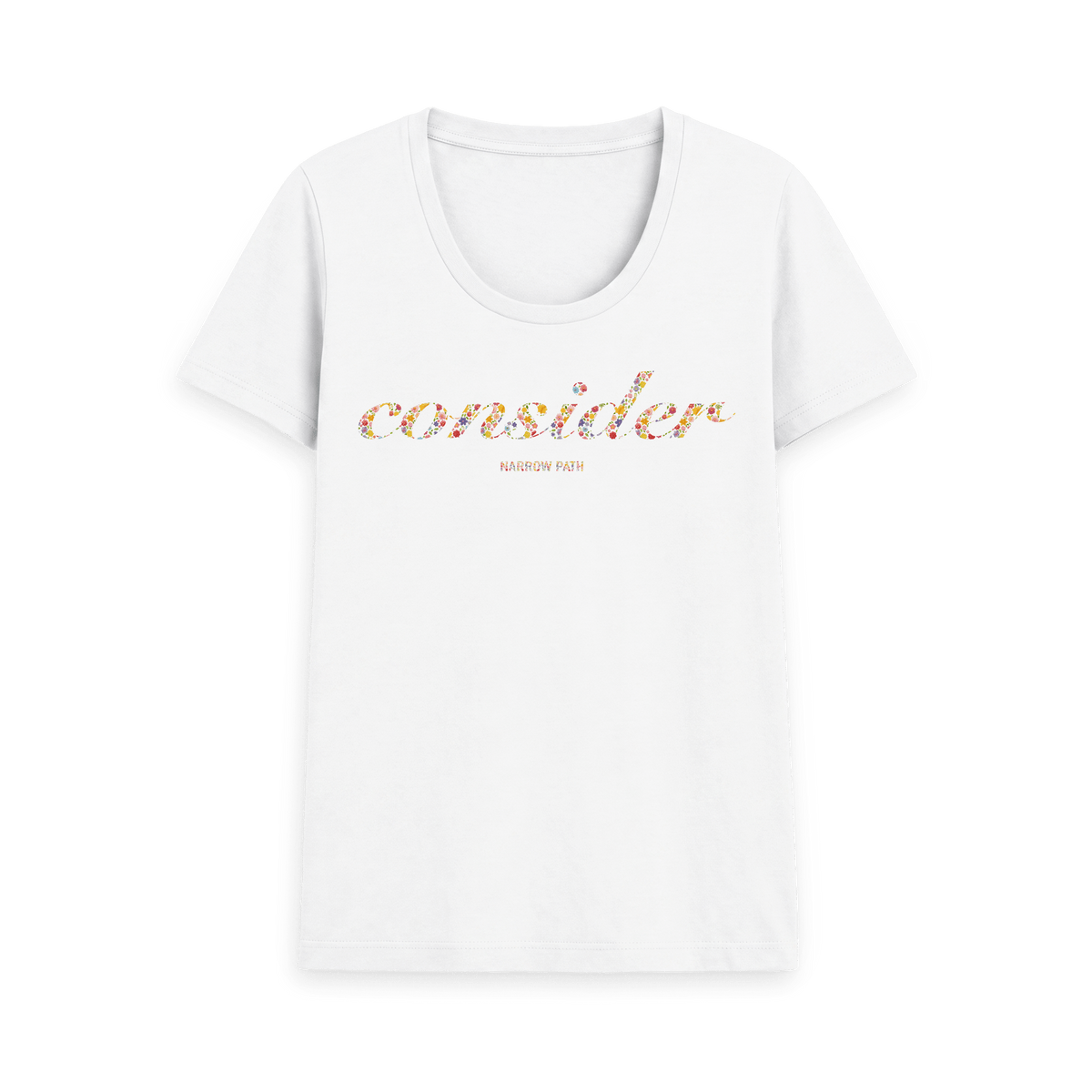 White Printed T-shirt Front