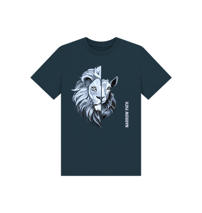 Denim Blue Printed Kids T-Shirt Front