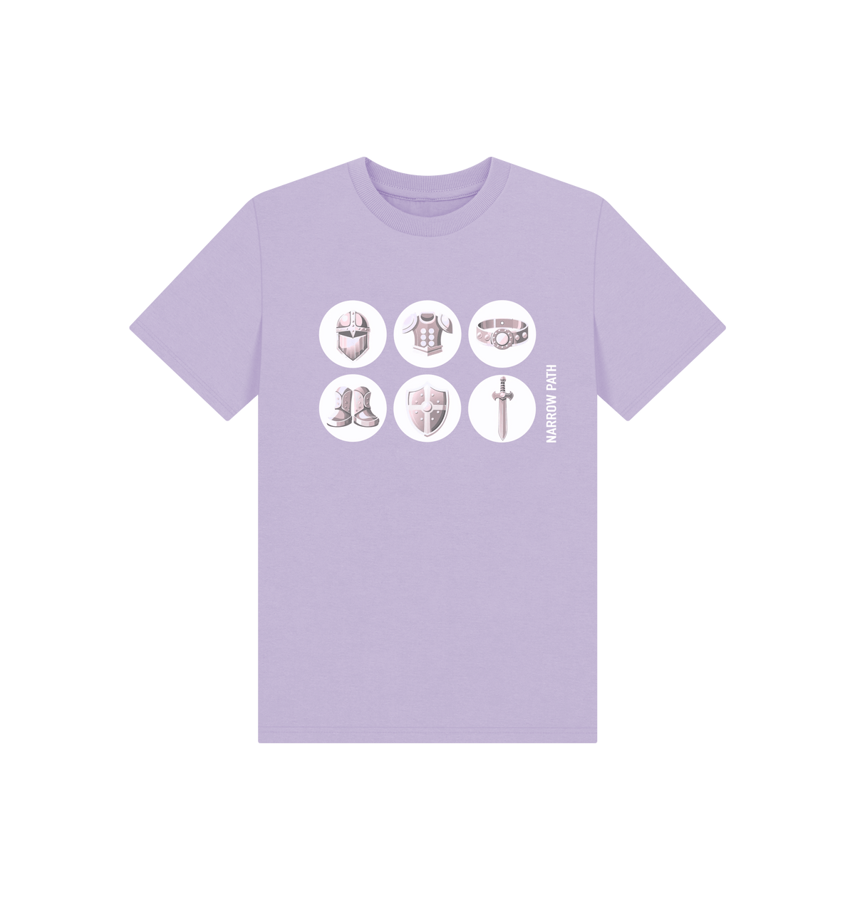 Soft Lilac Printed Kids T-Shirt Front