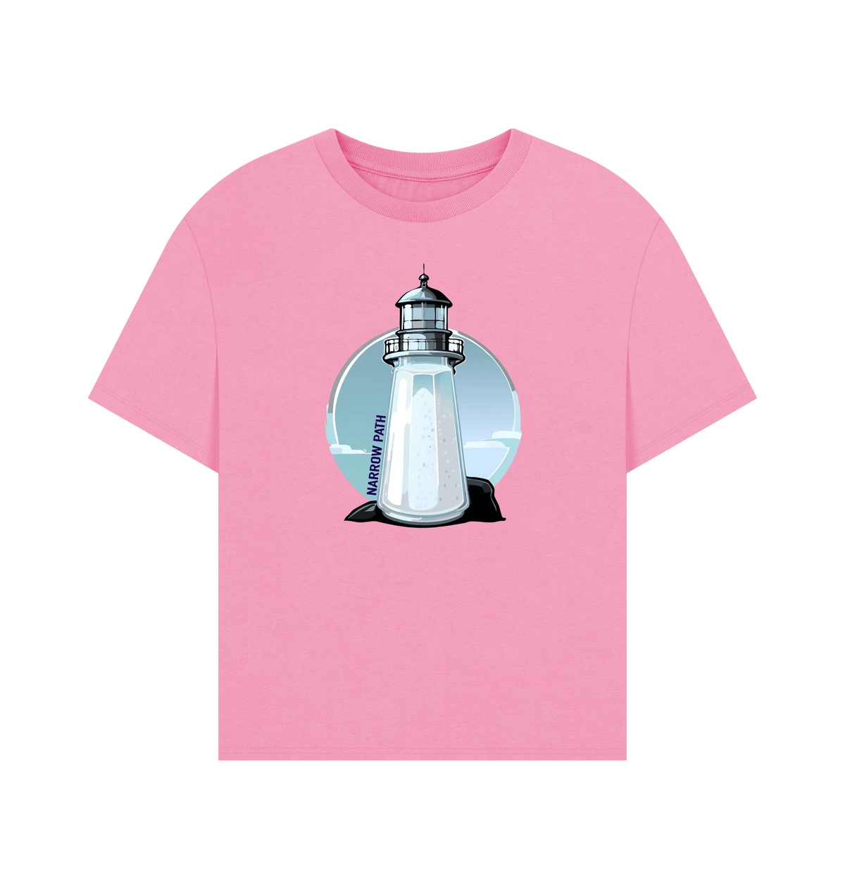 Rose Pink Printed T-shirt Front