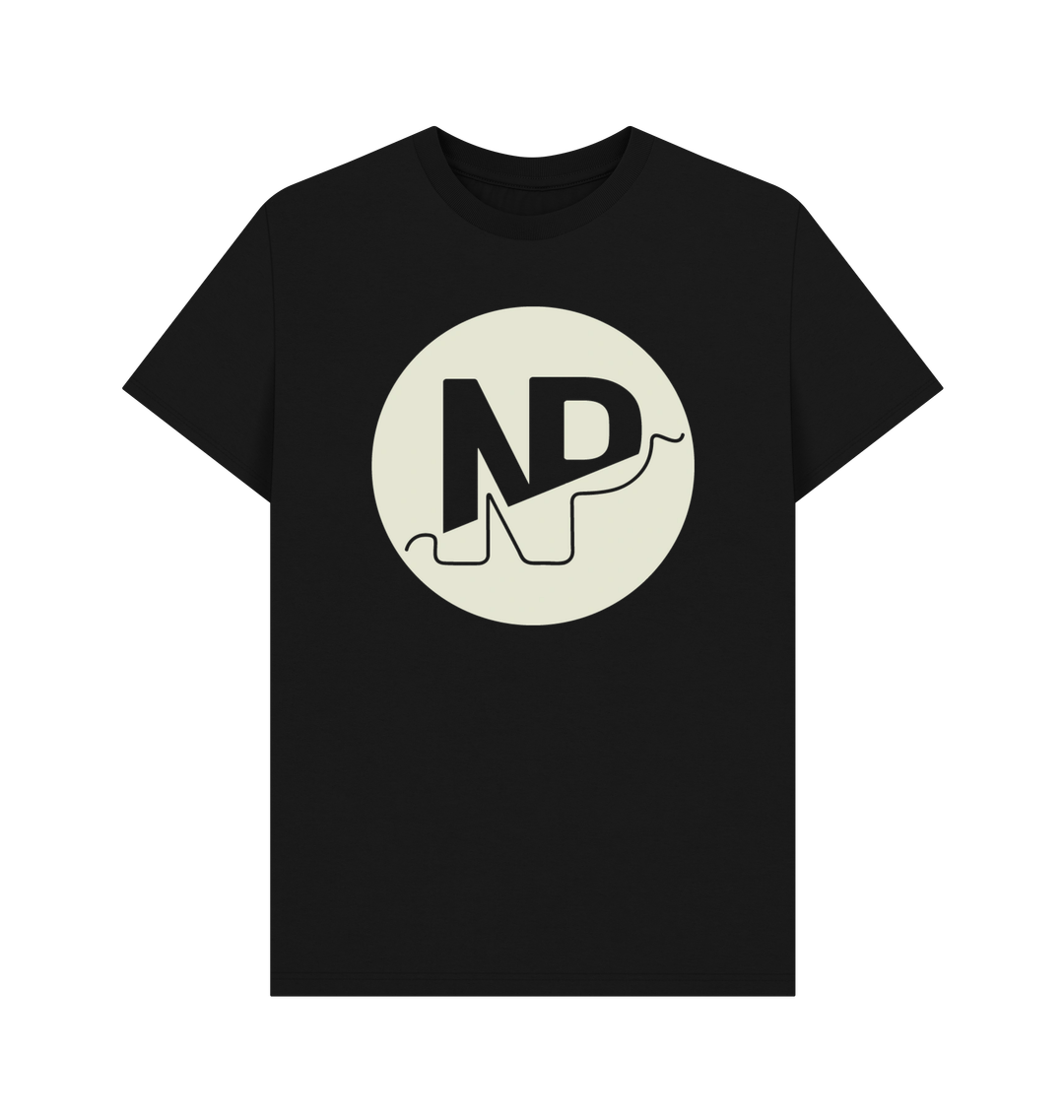 Black Printed T-shirt Front