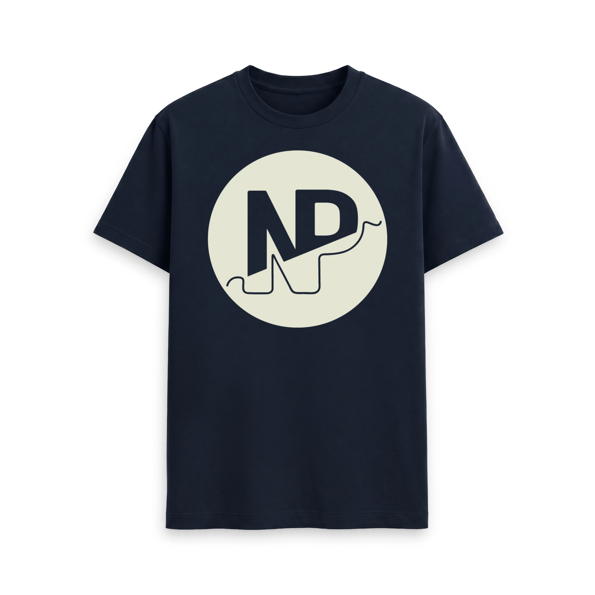 Navy Blue Printed T-shirt Front
