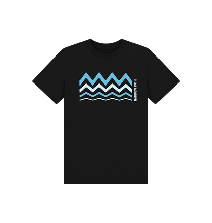 Black Printed Kids T-Shirt Front