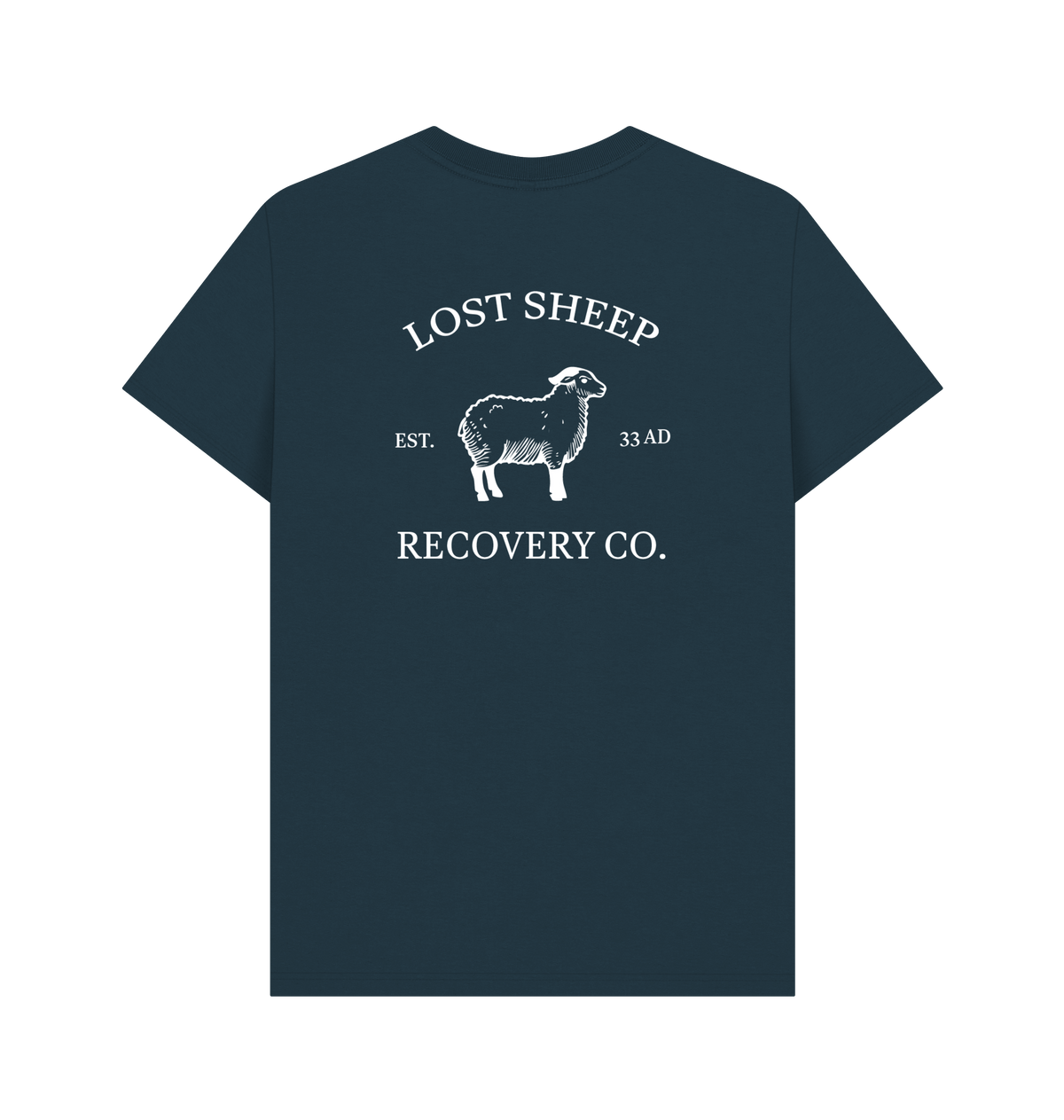 Denim Blue Printed T-shirt Back